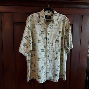 BD Baggies Hawaiian Shirt with Palm Trees-Size XL